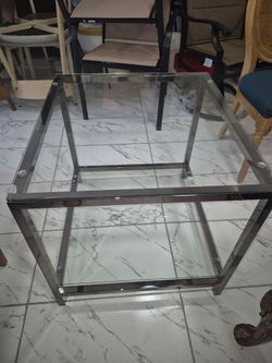 Glass end table