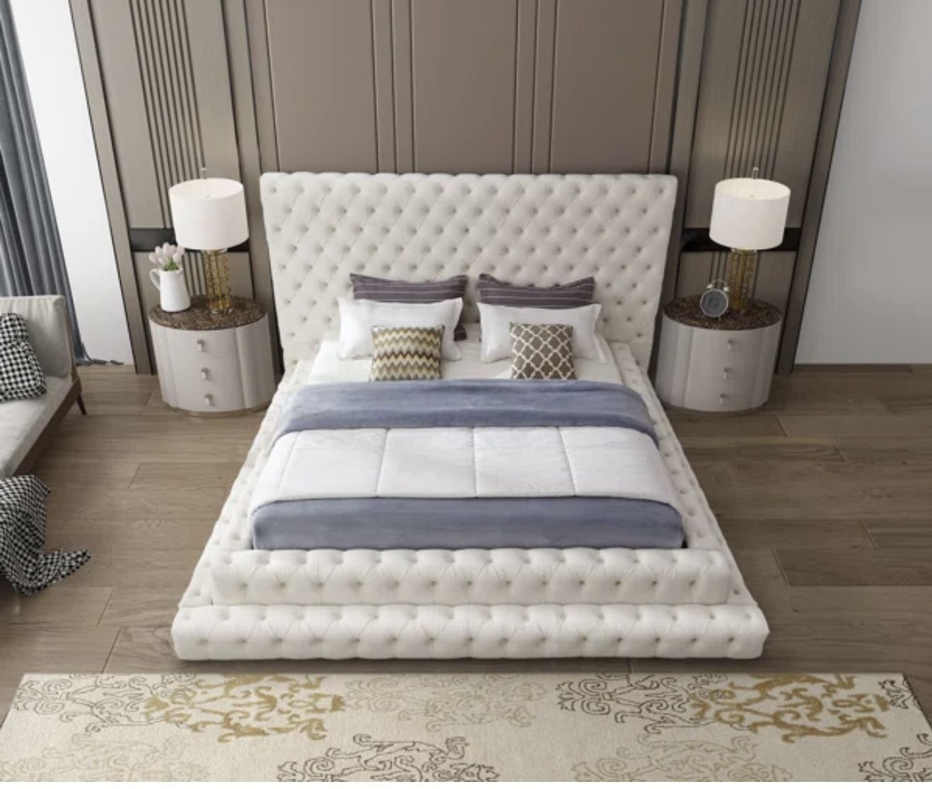 Queen Size Bed Frame – Sturdy & Elegant – Gently Used! (Original price 2,910.00)