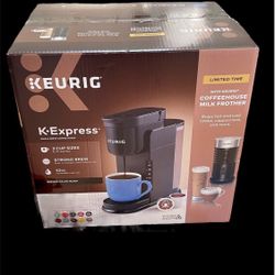 Brand new Keurig K-Express Essentials Black, Single Serve Pod Coffee Maker w/ Milk Frotherg
