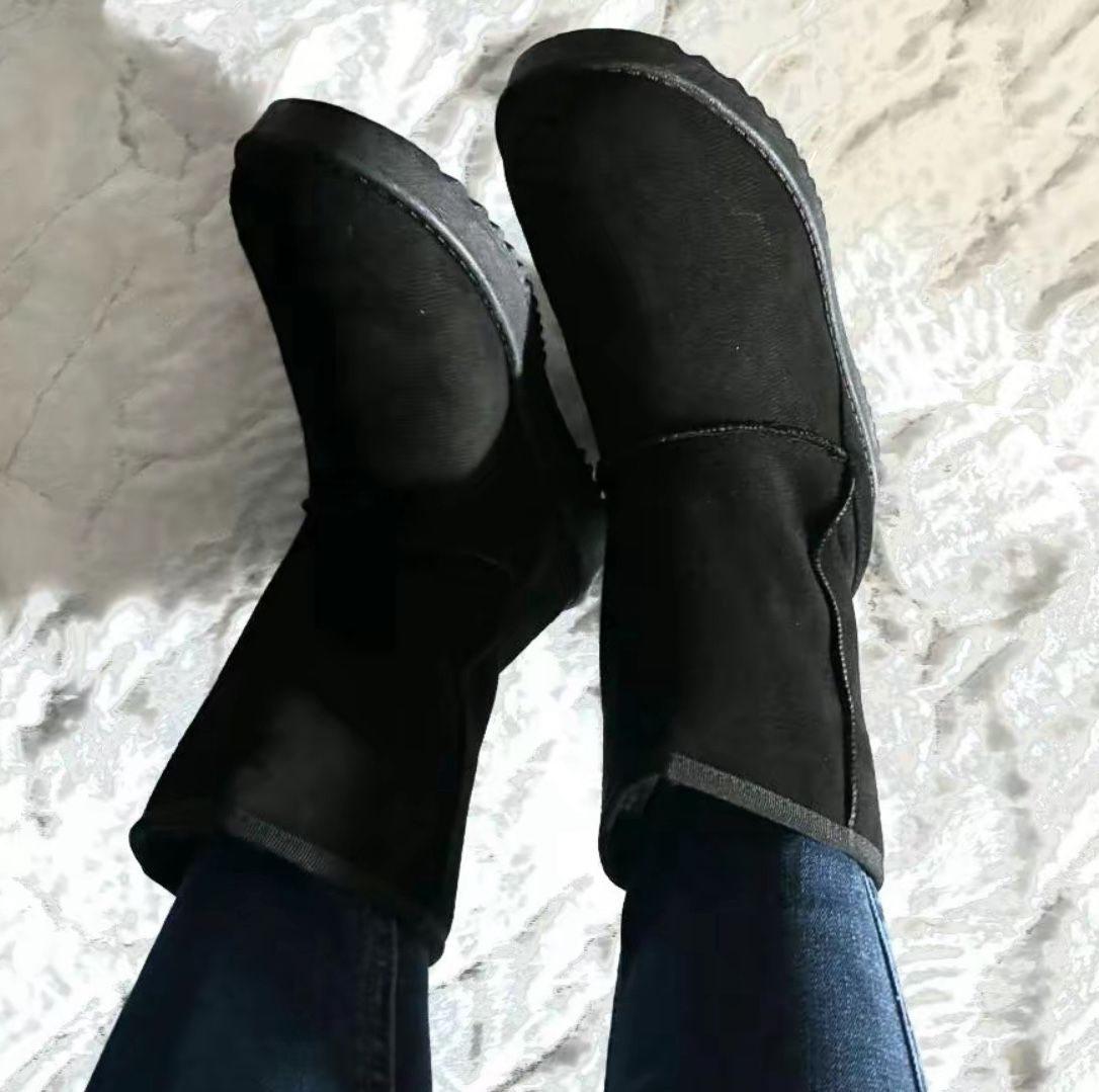 Women’s Winter Snow Boots – Warm Fleece Lined Non-Slip Mid-Calf Boots (Black or Brown or Deep Brown ) | 2 for $50 Deal