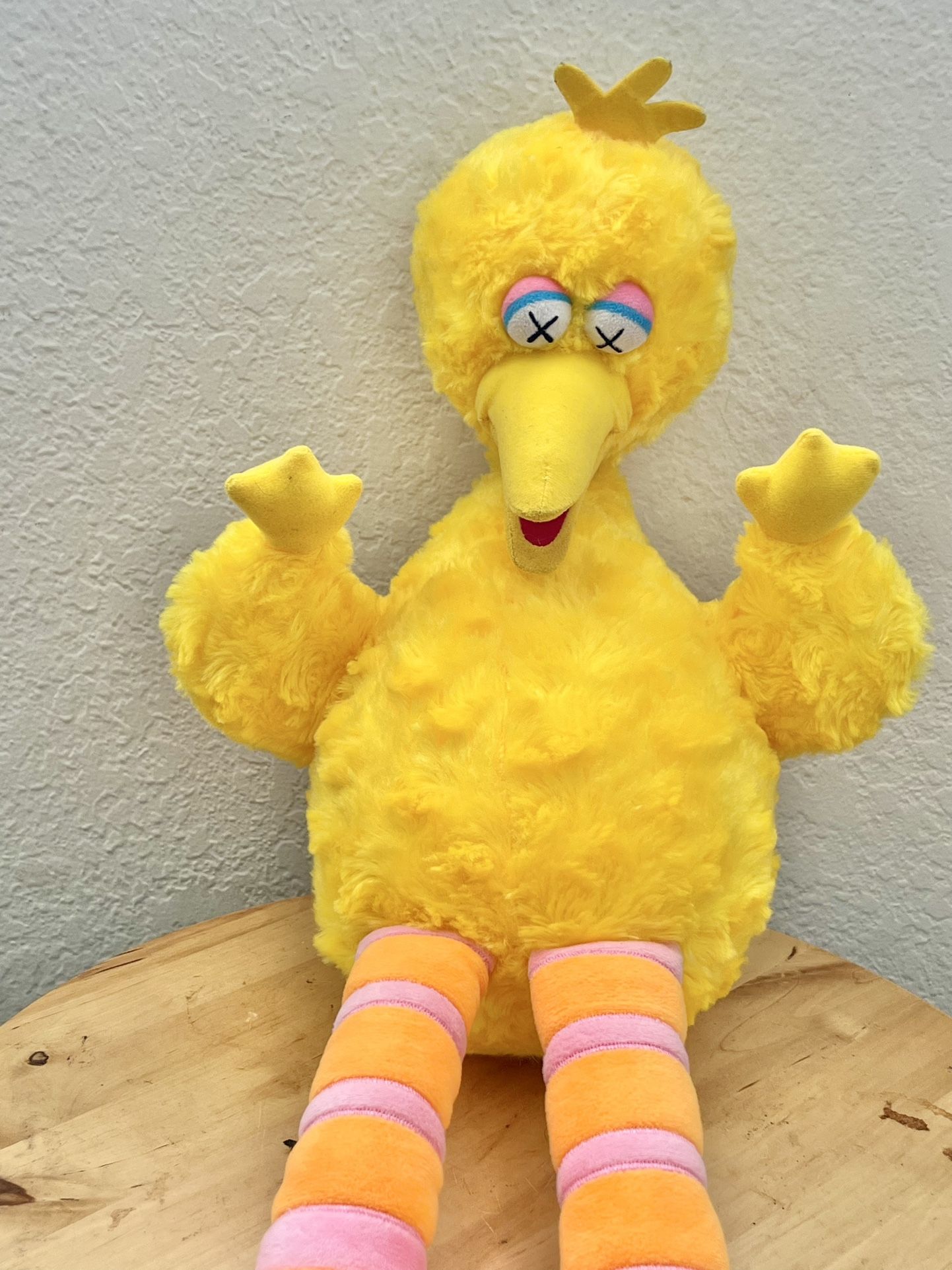 Big Bird Kaws x Sesame Street x Uniqlo Limited Plush 20"" TAG Toy"