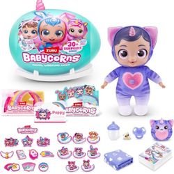 Babycorns Interactive Baby Doll Series 1 Large (Kitten) by ZURU with Lights and Sounds