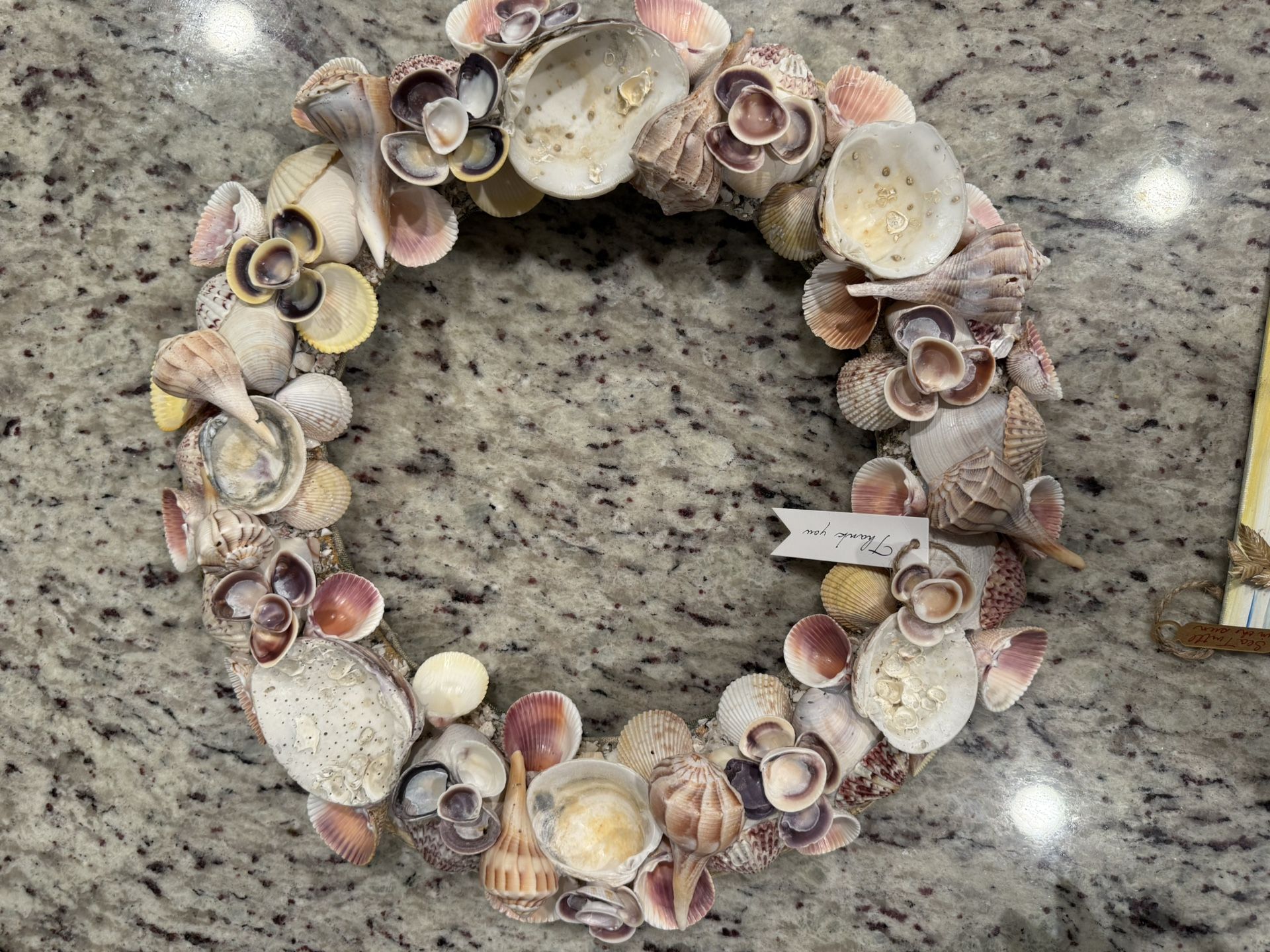 Beautifully Made One Of A Kind Shell Wreath