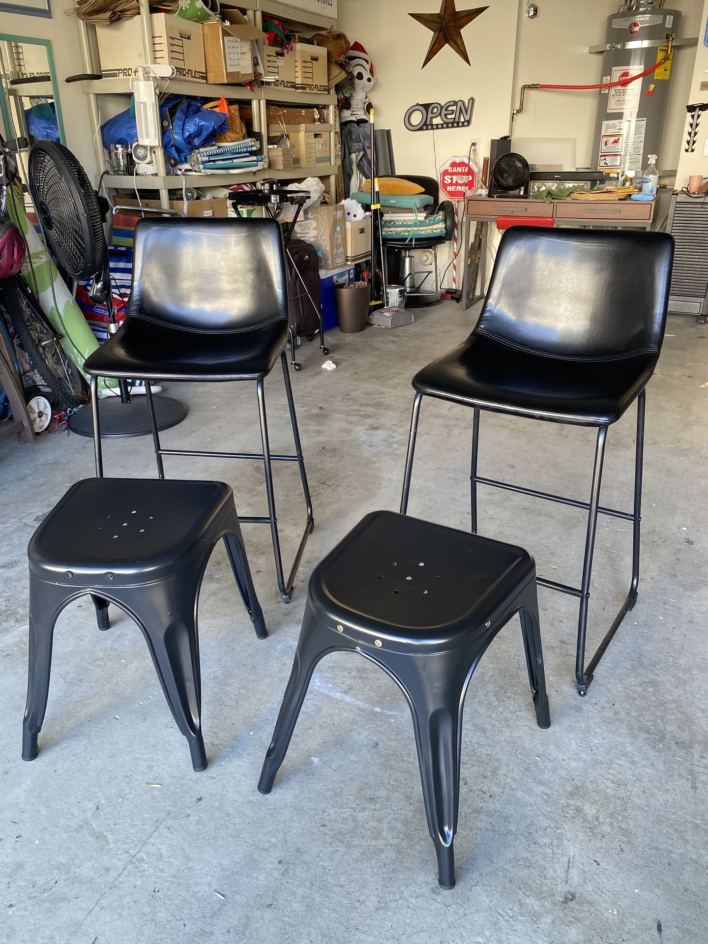 Leather counter height barstools chairs home furniture