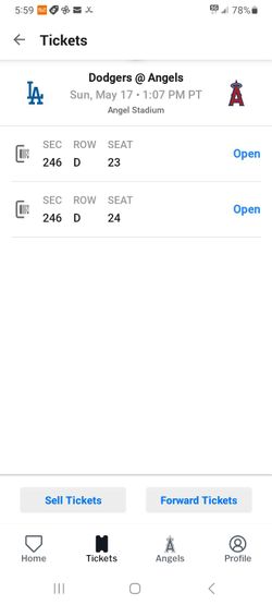 Angels versus the dodgers tickets