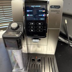 De'Longhi - Dinamica Plus Connected Fully Automatic Espresso Machine with Built-in Grinder - Titanium