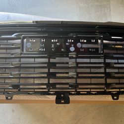 Spec-D Glossy Black Denali Style Front Upper Mesh Hood Grille