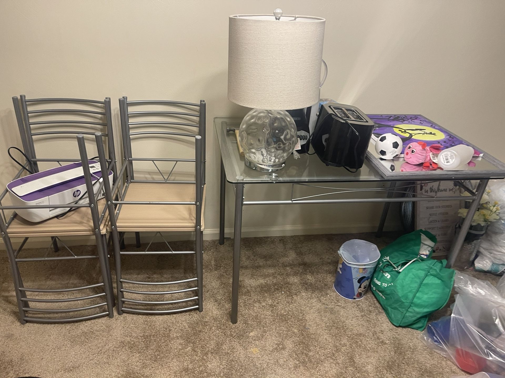 Glass Kitchen Table And Mirror!