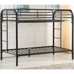 Brand New Black Metal Twin Twin Bunkbed