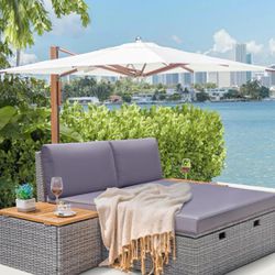 Outdoor Patio Daybed with Cushions