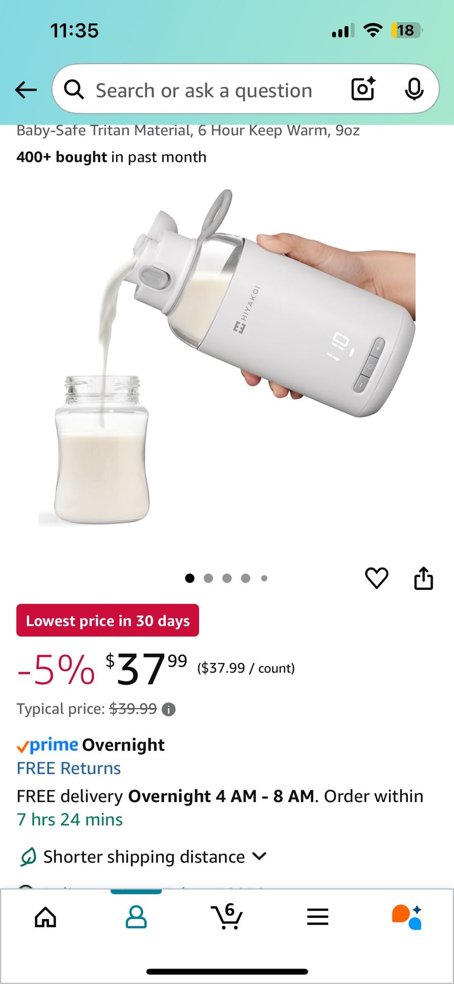Baby Bottle Water Milk Warmer On The Go