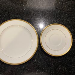Noritake Gwendolyn Fine China Salad Plate (7.7”) & Saucer (5.5”) Pattern 5083 