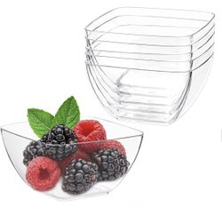 TOFLEN 100ct 2 oz Mini Dessert Cups, Clear Plastic Reusable Small Party Serving Cups for Appetizers, Hors D'oeuvres Plates 