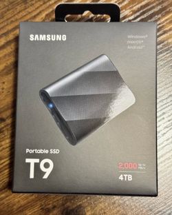 Samsung T9 4TB Portable SSD USB 3.2 Gen 2x2 2000MB/s MU-PG4T0B/AM - NEW SEALED