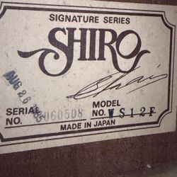 Rare 1985 Shiro WS12F Six String Acoustic Guitar W/Case - MIJ