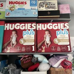 Huggies Pampers Diapers Brand New 2 Boxes 192 Count Each