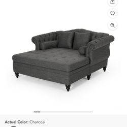 Gray Loveseat 