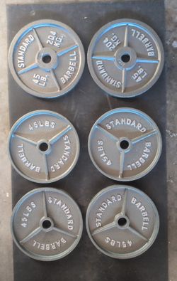 Cast Iron Weight Plates and KB