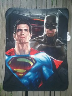 Batman vs superman fleece blanket throw