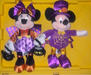Disney Mickey and Minnie Halloween 15” plush set
