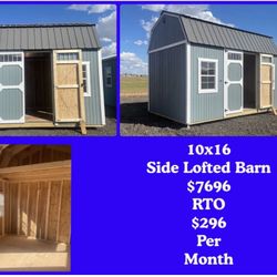 10x16 Side Lofted Barn