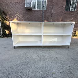 West Elm Industrial Modular Open Sideboard Cabinet Tv Stand Credenza Media Console Entertainment Center Bookcase.