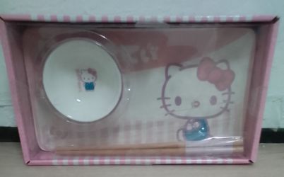 Hello kitty ceramic sushi plate set