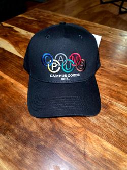 Campus Goods Intl. "Olympic Rings" Logo Snapback Hat - Black - One Size
