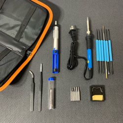 60W 110V Electric Soldering Iron Kit with Adjustable Temperature Welding Iron