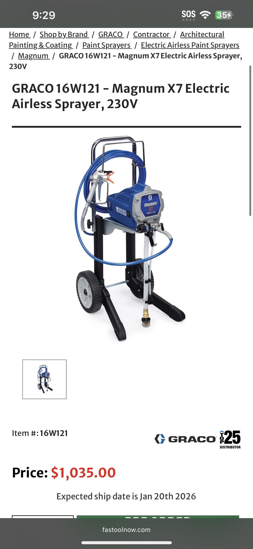 Graco Magnum TrueAirless X7 Airless Paint Sprayer