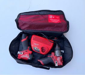 Milwaukee  M12 FUEL 12-Volt Lithium-Ion Brushless Cordless Hammer Drill and Impact Driver Combo Kit w/1 Battery  and Bag (2-Tool