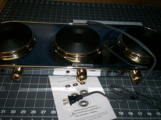 3 Burner Buffet Set With Pots And Lids