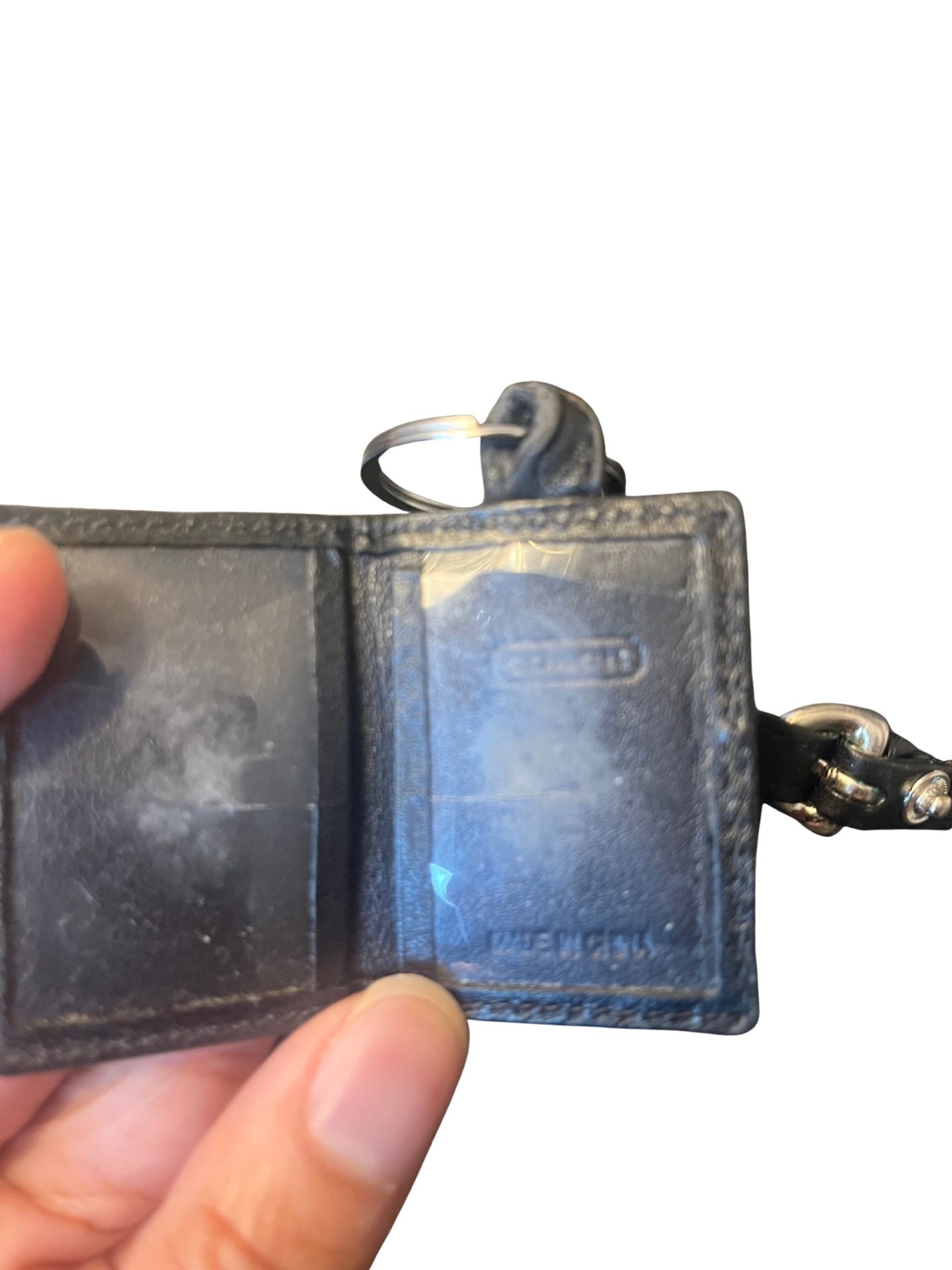 Coach Signature canvas mini photo album/picture frame keychain/bag