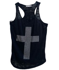 Black Gothy Bling Tank w/Purse