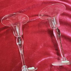 Princess House 2 Crystal Candlesticks