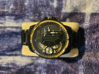 Panther BLACK _Black & Gold Men's Dual Movement Watch