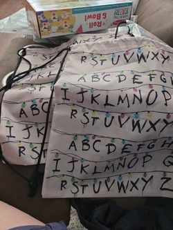 New Stanger Things Drawstring Bag .  Set Of 2