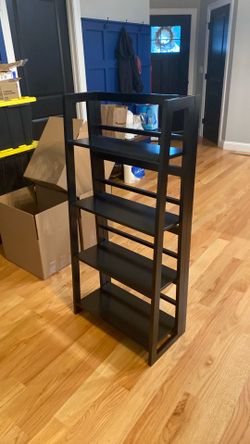 Black wood foldable shelf