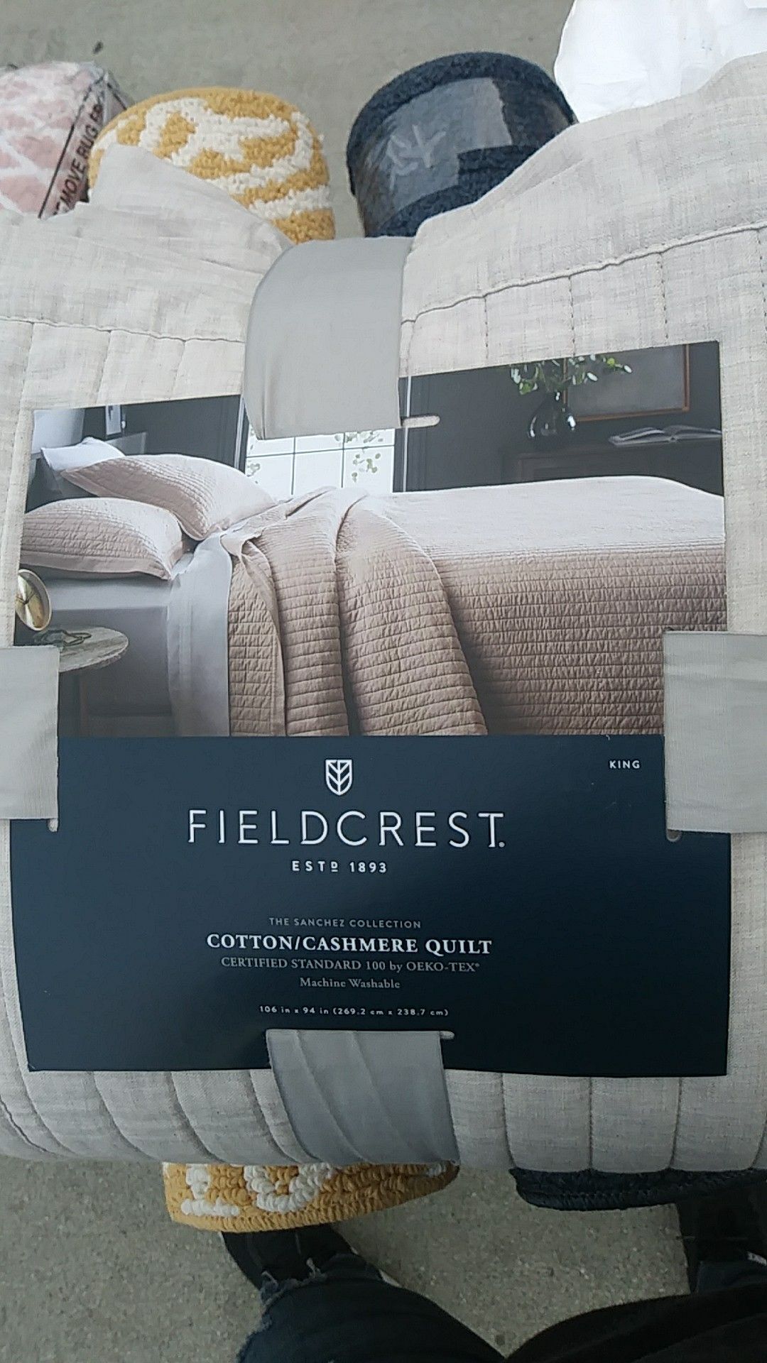 Fieldcrest King cotton cashmere quilt