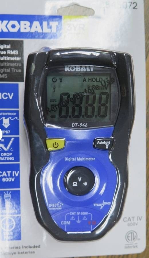 Kobalt True RMS Rugged Waterproof Multimeter NEW