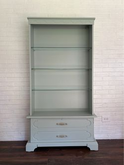 Sage Green Display Cabinet