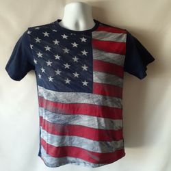 Place boys USA flag print short-sleeve T-shirt size L