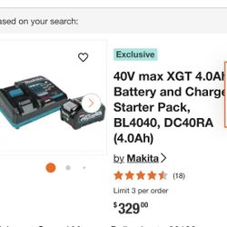 Makita Xgt Rapid Charger And Battery Brand New 