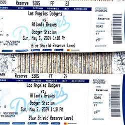 8 Tix For Dodger Game Today 5/5