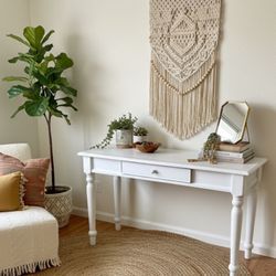Elegant White Console Table – Freshly Refinished $100 OBO