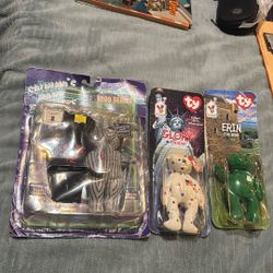 Ty Beanie Babies Rare Error Bear Glory And Even More Rare Erin The Bear As Well As Roger Clemens and Derek Jeter 1999 baseball bears