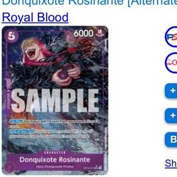 One Piece Card Donquixote Rosinante [Alternate Art] OP10-072 One Piece Royal Blood 6000 ES PSA