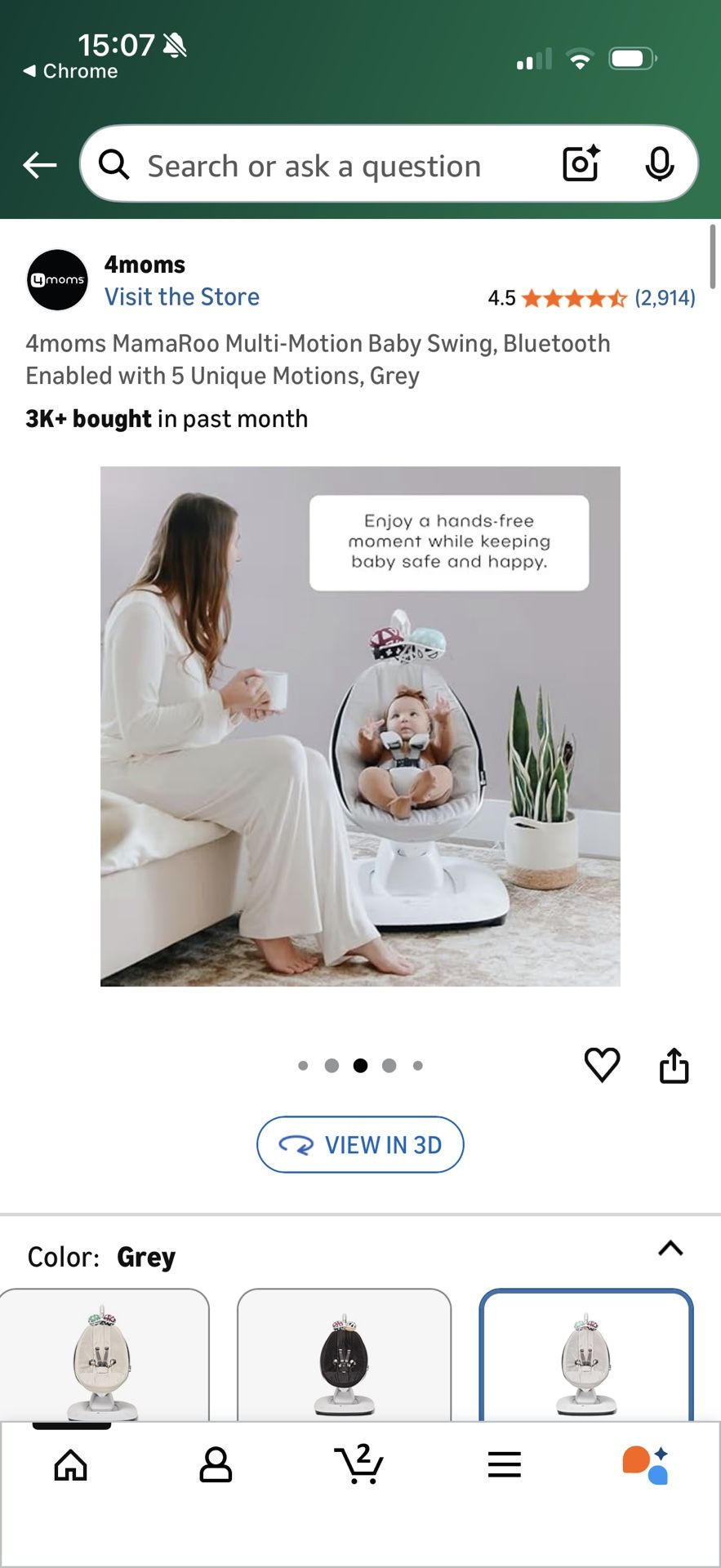 4moms MamaRoo 5 Baby Swing – Brand New Sealed Box