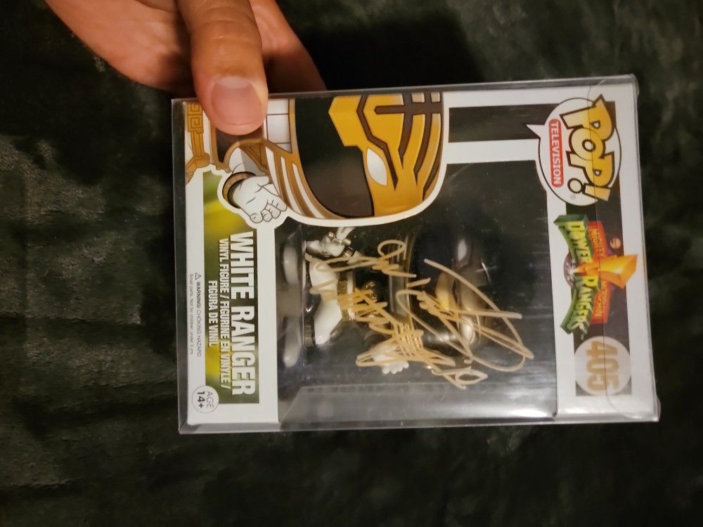 Signed White Power Ranger Pop