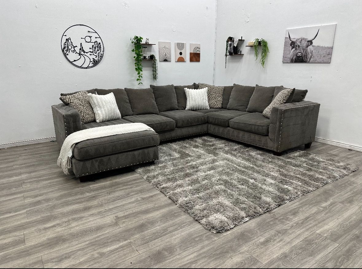 Gray Sectional Couch - Free Delivery